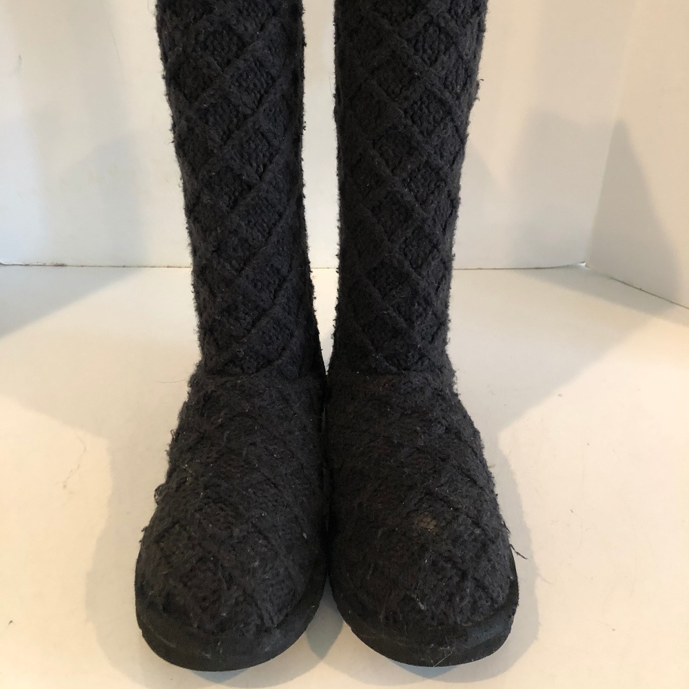 Ugg Lattice Knit Cardy Tall Black 6